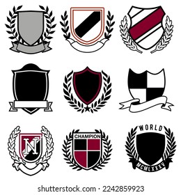 Design vector emblem collection set for embroidery etc.