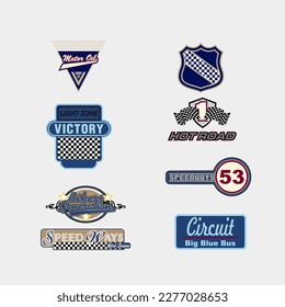 Design vector emblem collection set for embroidery etc.