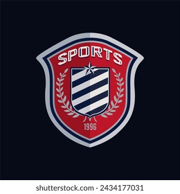 Design vector emblem for embroidery etc.