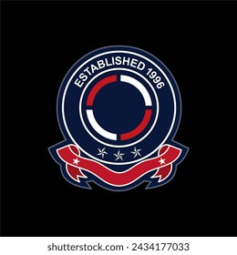 Design vector emblem for embroidery etc.