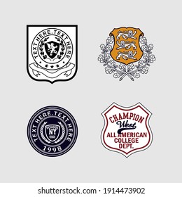 Diseñar emblema vectorial para los hombres de camisetas de impresión, bordado, etc.