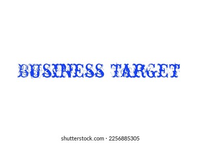 Design vector English text Business Target 