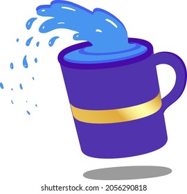 Design Vector eps 8 Mug and water