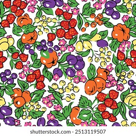 Diseño de frutas de Vector colorfull repetir