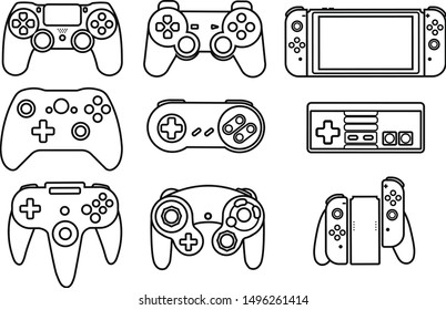 design vector of game console 