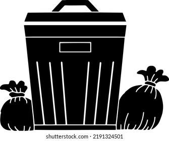 Símbolo de silueta de basura de vectores de diseño