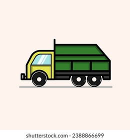 Design vector garbage transport car. vector illustration