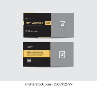 Design of a vector gift voucher with diagonal lines and a place for the image, Gift Voucher Template Promotion Sale discount.