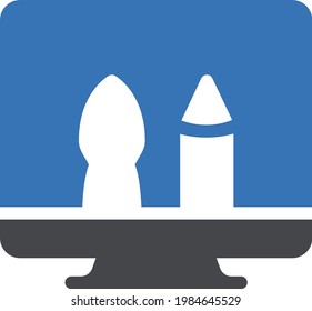 icono de color de glifo vector de diseño