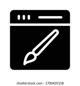 icono plano de glifo vectorial de diseño