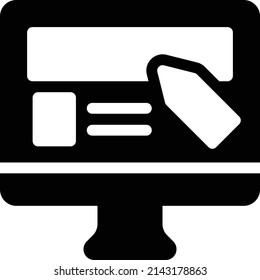 icono plano de glifos vectoriales de diseño