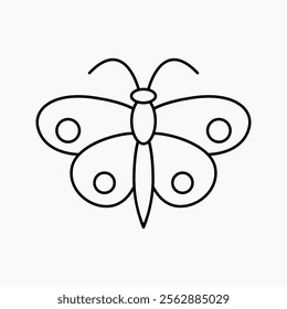 Design vector graphic of butterfly icon with line style. Suitable for anything related to animals