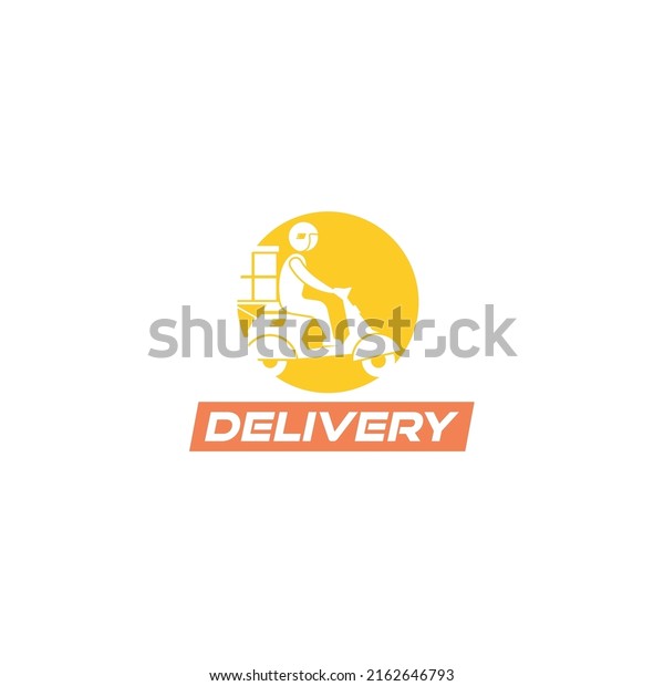 design vector graphic of food delivery service\
logo and icon delivery