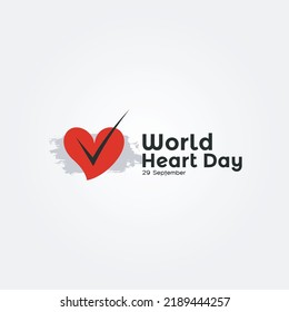 design vector graphic illustration of world heart day logo. 
