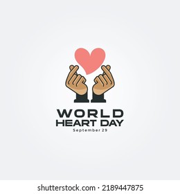 design vector graphic illustration of world heart day logo. 
