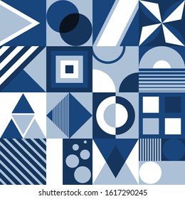 Design vector graphic of many shapes good for decoration, product box, wallpaper, etc