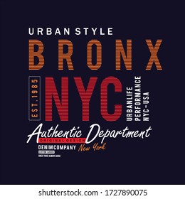 Tee gráfico vectorial de diseño Bronx