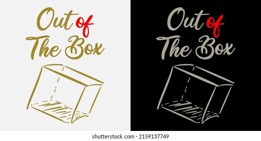 Design vector graphic of words and box fit for tshirt,poster,banner etc.for print suitable for your inspiration