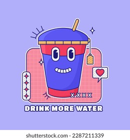 Design vector hand drawn eco cup illustration