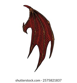 design vector, hand drawn Illustration of devil wings