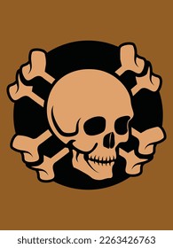 design vector head skull illustration