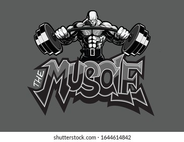 Design Vector Human Body Builder Can Use For T Shirt Image