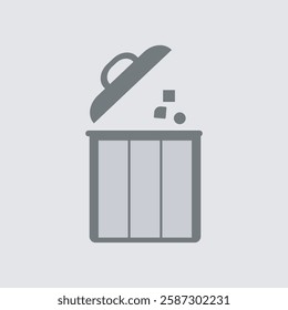 design vector icon basket garbage