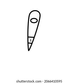 Design vector icon body temperature measuring device simple