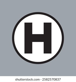 design vector icon helipad emergency illustration