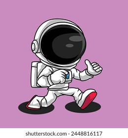 design vector icon illustration with the theme cute of astronauts posing and playing