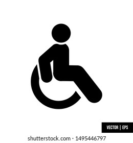 Design vector icon wheel chair