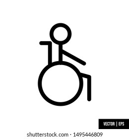 Design vector icon wheel chair