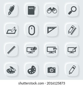 Design vector icons for user interface design