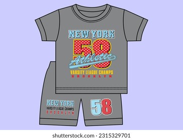  Design vector illustration artwork for kids clothing set