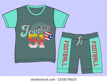  Diseño de ilustraciones vectoriales para conjuntos de ropa para niños