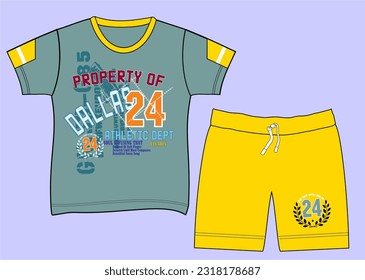 Design vector illustration artwork for kids clothing set