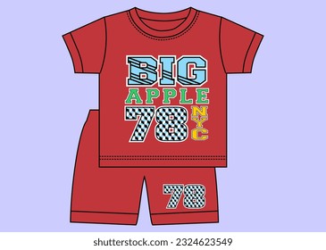  Design vector illustration artwork for kids clothing set