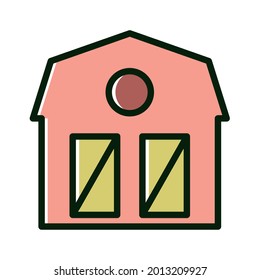 Design vector illustration of barn in the farmhouse