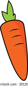 Design vector illustration of a carrot 