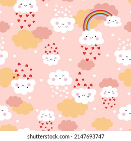 design vector illustration color cloud, rain, rainbow, background