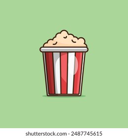 Design a vector illustration of corn for movie theater food