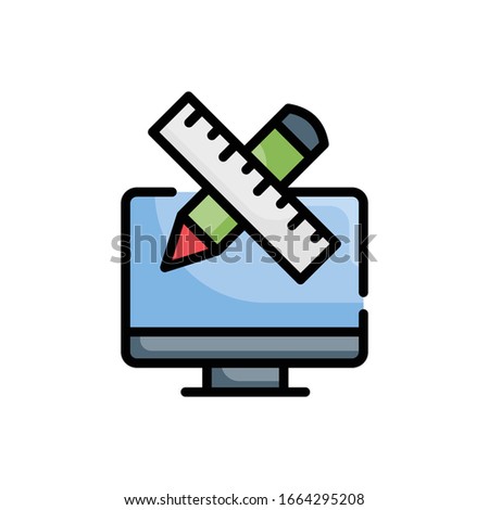 Design Vector illustration. Design Development outline filled icon. EPS 10 File
