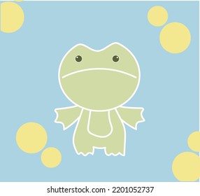 design vector illustration of drawing frog
