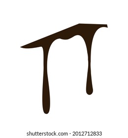 Design vector illustration of dripping chocolatte