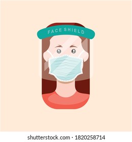 Design-Vektorgrafik von Gesichtsschild, Schild-Gesichtsvektor