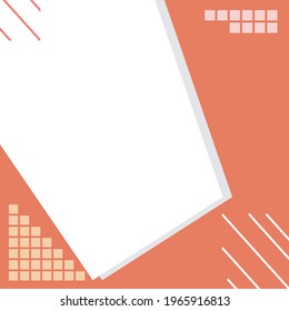 design vector illustration feed ig aesthetic, there are green, orange, blue, brown, black and white colors