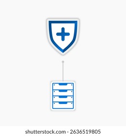 design vector illustration for file storage with internet security