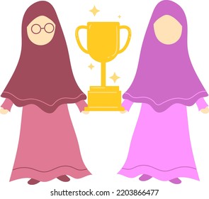 design vector illustration of hijab guideline