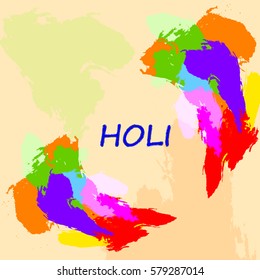 design vector illustration for Holi celebration