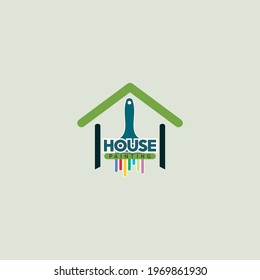 Design Vector illustration House Painting logo and Real Estate, Property and Home business logo design